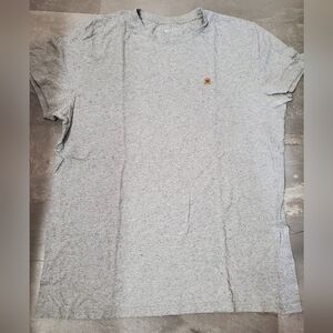 Tentree Short Sleeves Top. T-Shirt. Light Heatheted Grey With Black Dots. Men XL